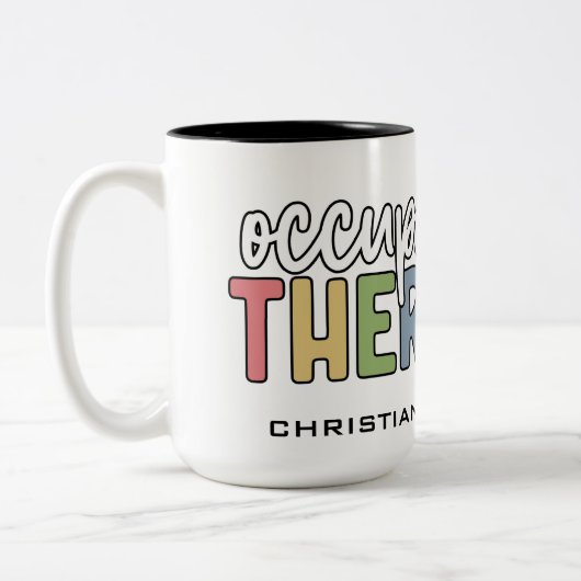 Individuelle Name OT-Geschenke Zweifarbige Tasse (Links)