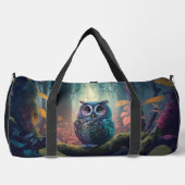 Individuelle Name Owl Forest Duffle Bag (Vorderseite)