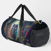 Individuelle Name Owl Forest Duffle Bag (Rechte Ecke)