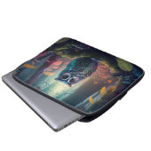 Individuelle Name Owl Forest Laptopschutzhülle (Vorne Knopf)