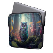 Individuelle Name Owl Forest Laptopschutzhülle (Vorderseite Links)