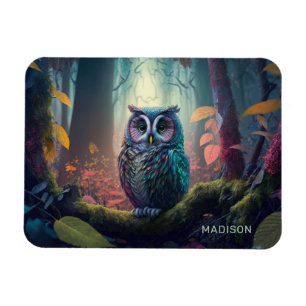 Individuelle Name Owl Forest Magnet