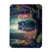 Individuelle Name Owl Forest Magnet (Vertikal)