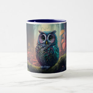 Individuelle Name Owl Forest Tasse