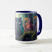 Individuelle Name Owl Forest Tasse (VorderseiteRechts)