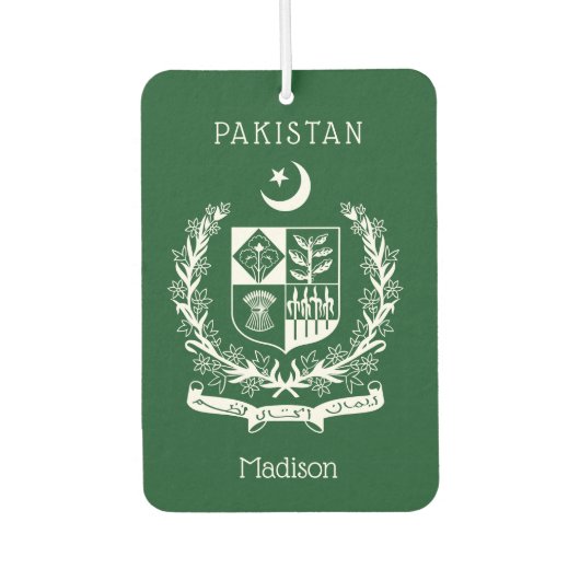 Individuelle Name Pakistan Autolufterfrischer (Vorderseite)