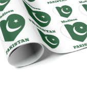 Individuelle Name Pakistan Geschenkpapier (Rolleneckpunkt)