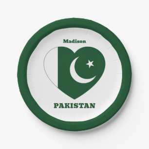 Individuelle Name Pakistan Pappteller
