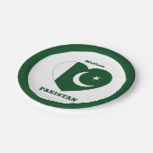 Individuelle Name Pakistan Pappteller (Schrägansicht)