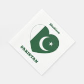 Individuelle Name Pakistan Serviette (Ecke)