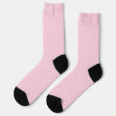 Individuelle Name Pale Blush Pink White Polka Dot Socken (Linkes Detail)