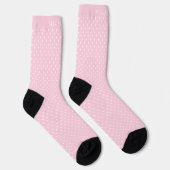 Individuelle Name Pale Blush Pink White Polka Dot Socken (Rechts)