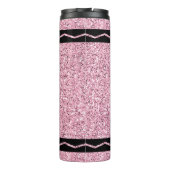 Individuelle Name Pale Pink Glitzer Crayon Drink T Thermosbecher (Rückseite)