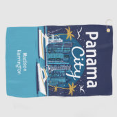 Individuelle Name Panama City Golfhandtuch (Horizontal)