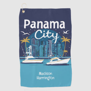 Individuelle Name Panama City Golfhandtuch
