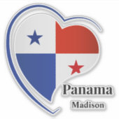 Individuelle Name Panama Liebe Aufkleber (Vorderseite)