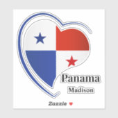 Individuelle Name Panama Liebe Aufkleber (Blatt)