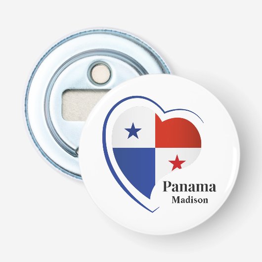 Individuelle Name Panama Liebe Flaschenöffner (Vorderseite)