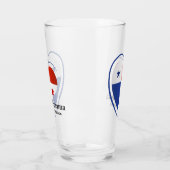 Individuelle Name Panama Liebe Glas (Links)