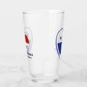 Individuelle Name Panama Liebe Glas (Links)