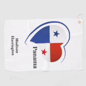 Individuelle Name Panama Liebe Golfhandtuch (Horizontal)