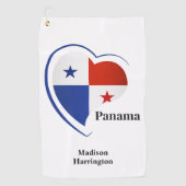 Individuelle Name Panama Liebe Golfhandtuch (Vorderseite)