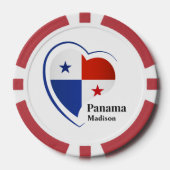 Individuelle Name Panama Liebe Pokerchips (Vorderseite)