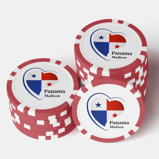 Individuelle Name Panama Liebe Pokerchips (Stapel)