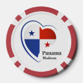Individuelle Name Panama Liebe Pokerchips (Rückseite)
