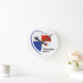 Individuelle Name Panama Liebe Runde Wanduhr (Zuhause)