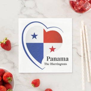 Individuelle Name Panama Liebe Serviette