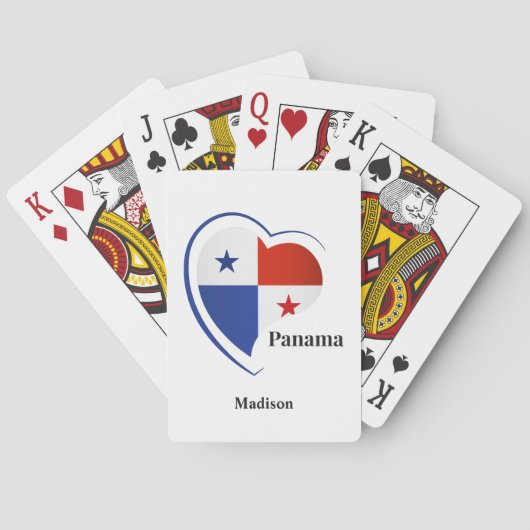 Individuelle Name Panama Liebe Spielkarten (Rückseite)