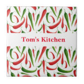 Individuelle Name Paprikaschoten Trivet Tile Fliese (Vorderseite)