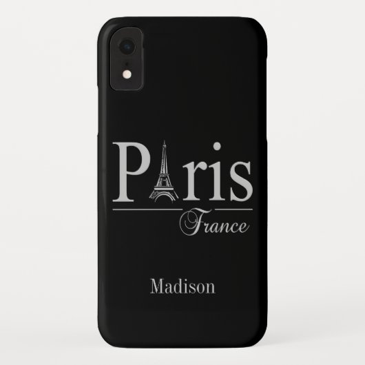 Individuelle Name Paris Frankreich Case-Mate iPhone Hülle (Rückseite)