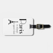 individuelle Name Paris ist immer eine gute Idee W Gepäckanhänger (Vorderseite horizontal)