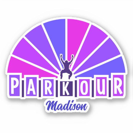 INDIVIDUELLE NAME PARKOUR AUFKLEBER (Vorderseite)