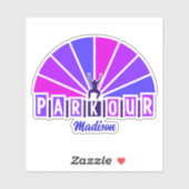INDIVIDUELLE NAME PARKOUR AUFKLEBER (Blatt)