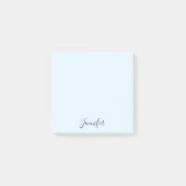 Individuelle Name Pastel Blue Personalisiert Notes Post-it Klebezettel (Vorderseite)
