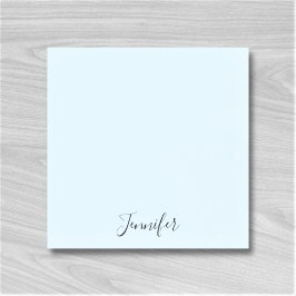Individuelle Name Pastel Blue Personalisiert Notes Post-it Klebezettel