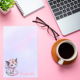 Individuelle Name Pastel Colors Goth Cat Unicorn Post-it Klebezettel