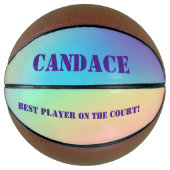 Individuelle Name Pastel Gradient Basketball (Vorderseite)