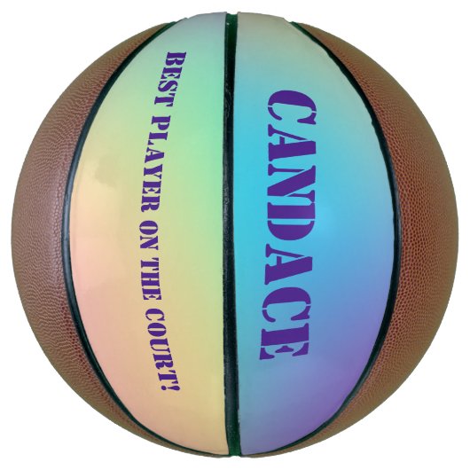 Individuelle Name Pastel Gradient Basketball (Vertikal)