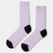 Individuelle Name Pastel Lavender Lila Polka Dot Socken (Linkes Detail)