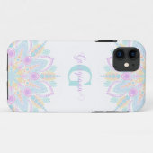 Individuelle Name Pastel Rainbow Floral Sundae Man Case-Mate iPhone Hülle (Rückseite (Horizontal))