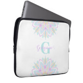 Individuelle Name Pastel Rainbow Floral Sundae Man Laptopschutzhülle (Vorne Rechts)