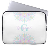 Individuelle Name Pastel Rainbow Floral Sundae Man Laptopschutzhülle (Vorderseite)
