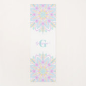 Individuelle Name Pastel Rainbow Floral Sundae Man Yogamatte (Vorderseite)