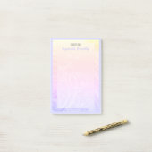 individuelle Name Pastel Rainbow Floral und Reben Post-it Klebezettel (Auf Schreibtisch)
