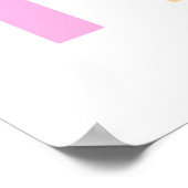 Individuelle Name Pastel Rainbow Playroom Poster (Ecke)