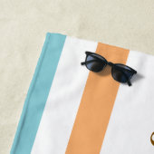 Individuelle Name Pastel Streifen - Personalisiert Strandtuch (Beispiel)